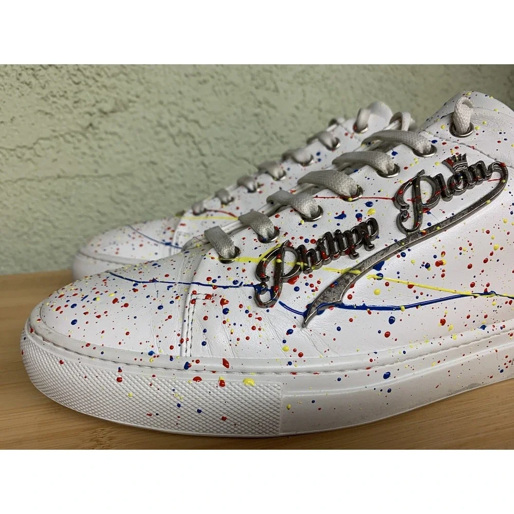 RARE 🚀 Philipp Plein Splatter Paint Sneakers Fashion‎ Sneakers